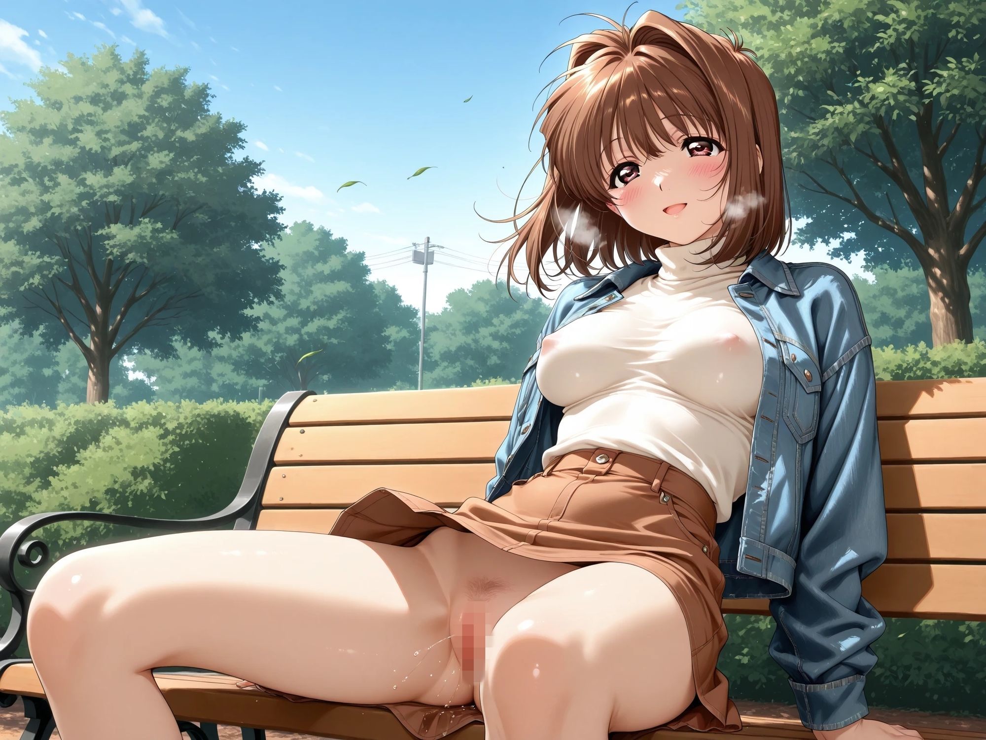 AIイラストCG集116 L〇VERS 恋に〇ちたら 河〇理恵（公園編） 画像10