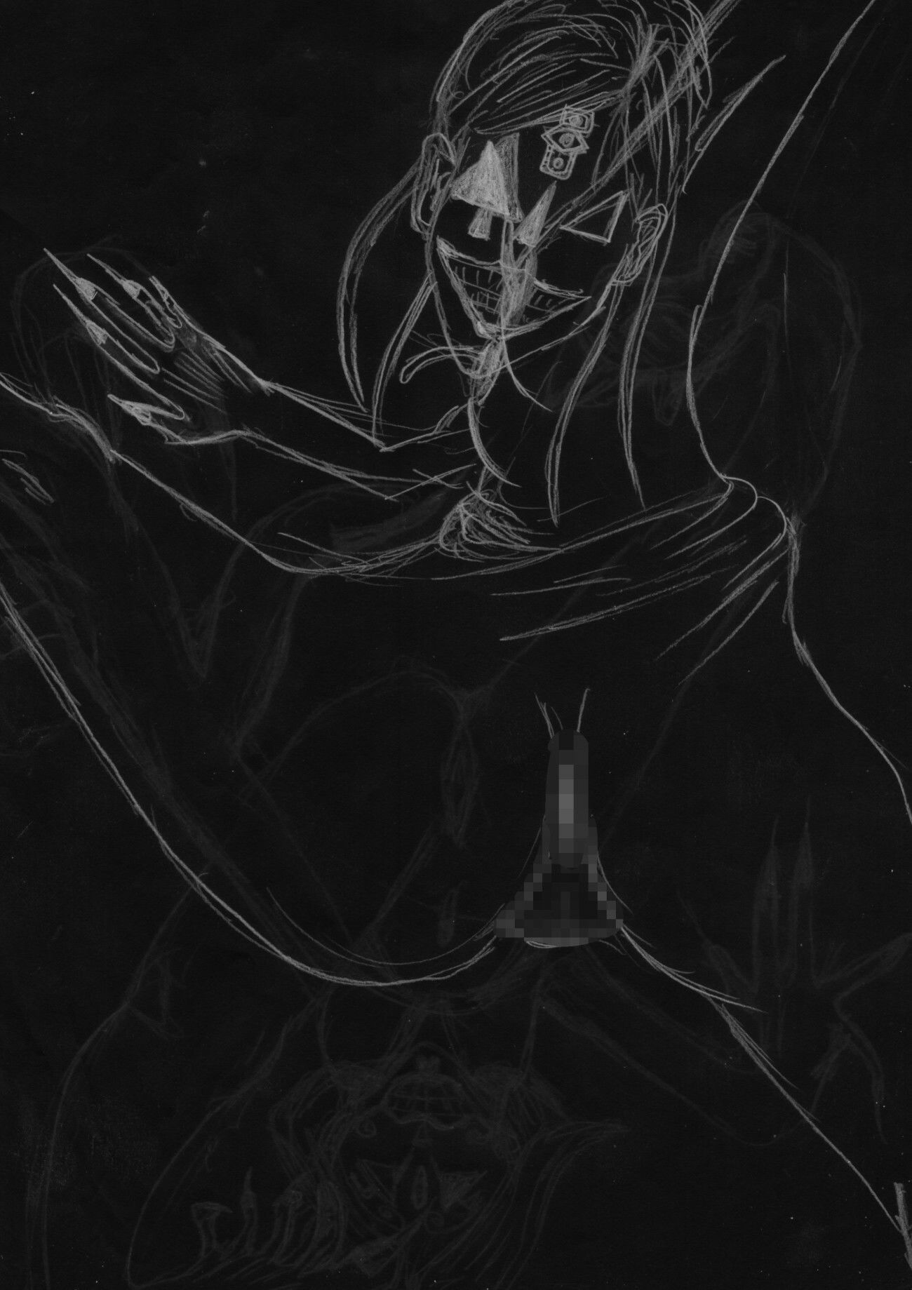 黒よりも黒いエロティックホラー黒戯絵集「マネキンポーズ11」 画像1