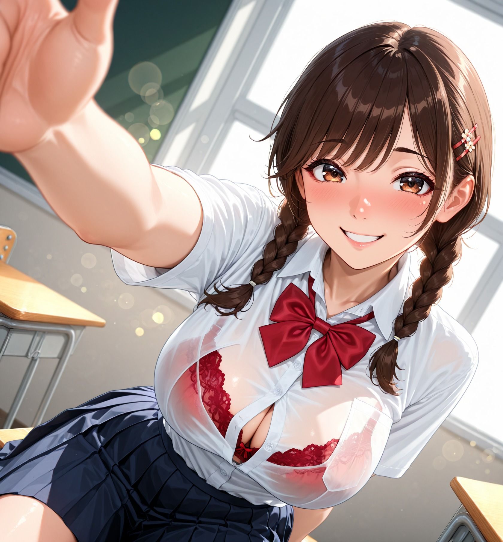 サンプル画像4:先生ッ エッチな授業教えて？生徒〇人とイケナイ関係(ちょこみんと嬢) [d_700600]