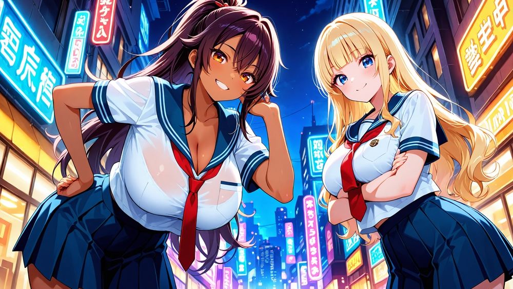 サンプル画像2:隣に引っ越した爆乳ギャル姉妹が童貞誘惑種付け【4K】(ギャル△) [d_700653]