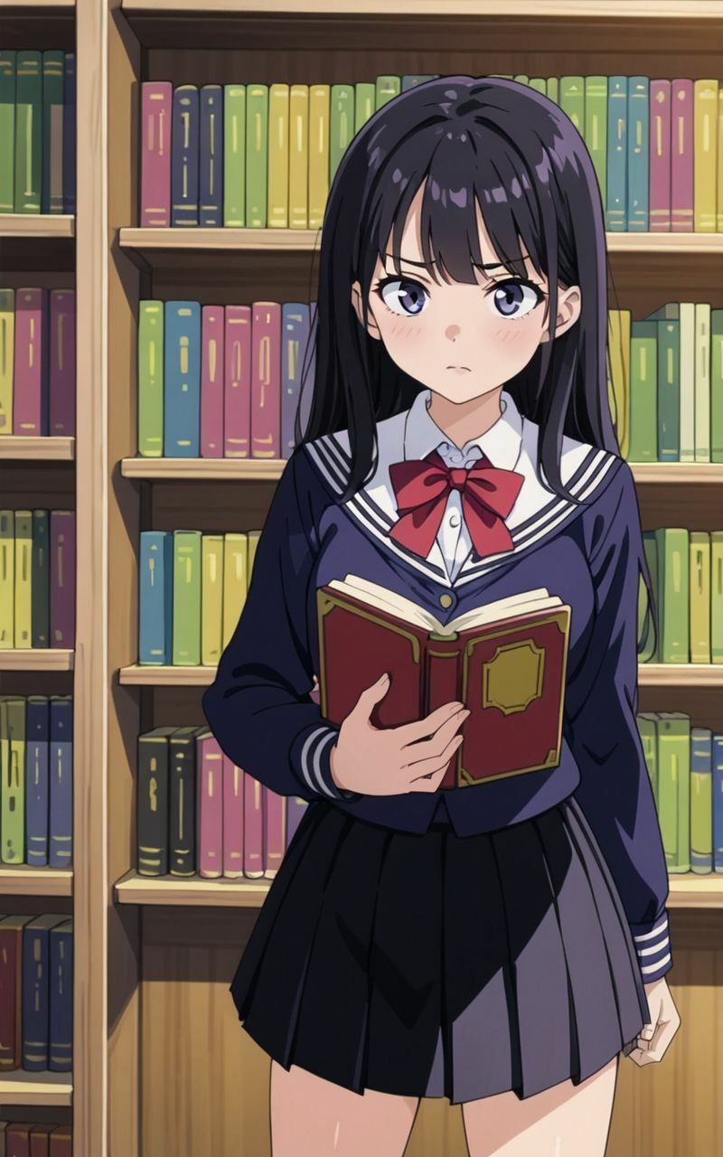 声の出せない状況で何度もイカされ図書室で快楽堕ちする委員長 サンプル画像 2