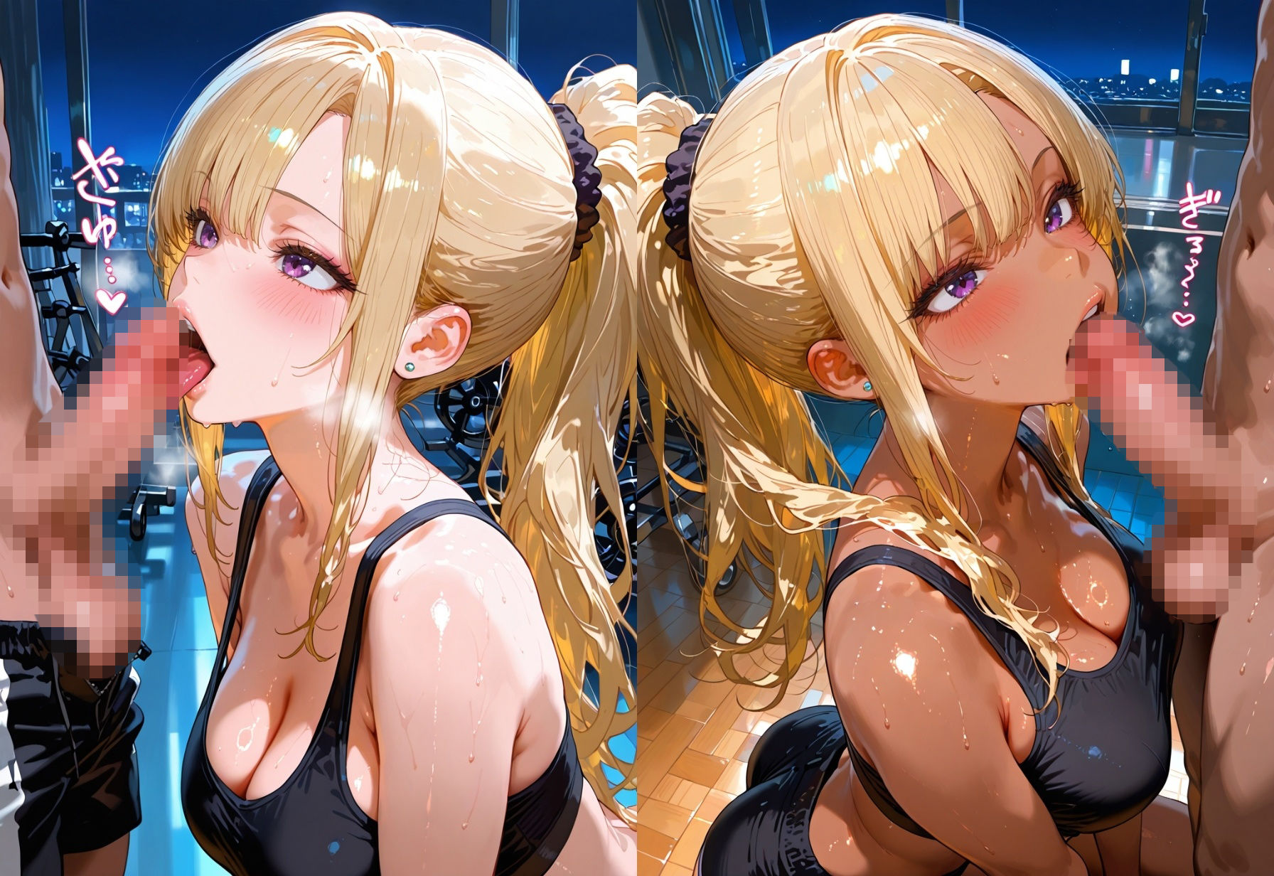 サンプル画像3:夜中のジムに行ったらギャルとヤれた話(もふもふプリン) [d_700804]