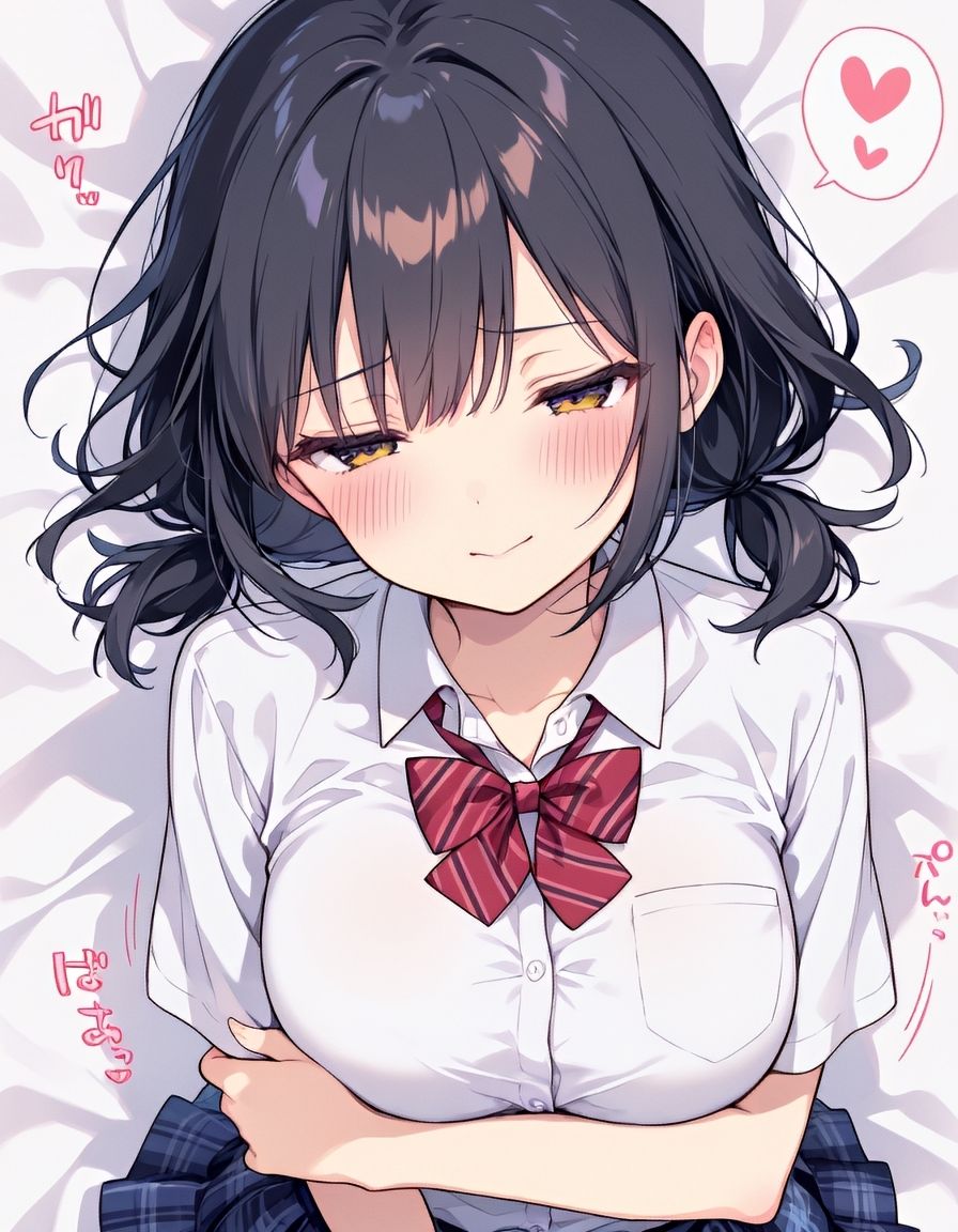 でかぱい彼女の黒髪ちゃんと、どきどき甘々えっち。vol.2【巨乳・制服・萌え/癒し】 画像1