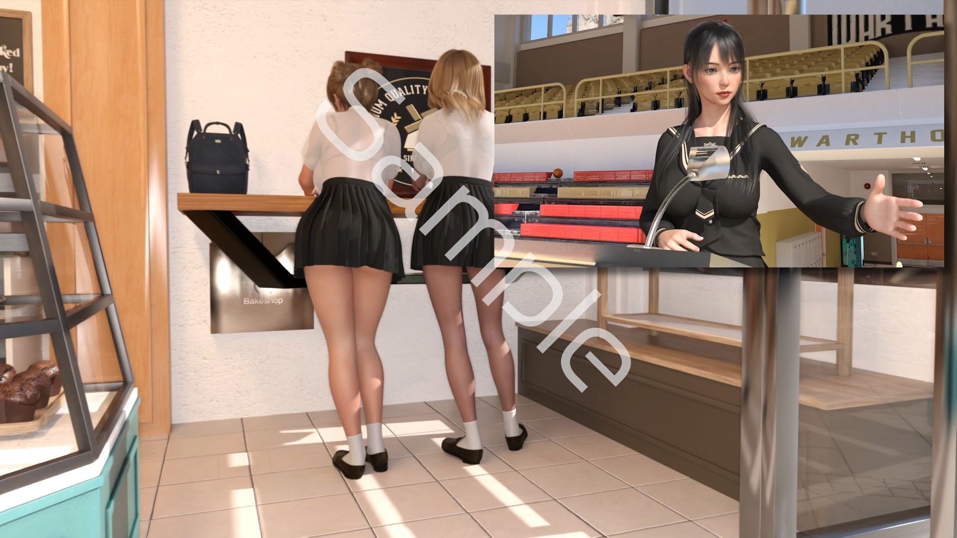 【▲100△100●100】学校帰りにコーヒーショップに寄って雑談する廻里と友梨。2025シリーズ(011:沙耶までもが盗撮師の餌食になり、友梨の知人の男子生徒がその沙耶のパンチラ盗撮動画でヌきまくったということを聞いた件) 画像2