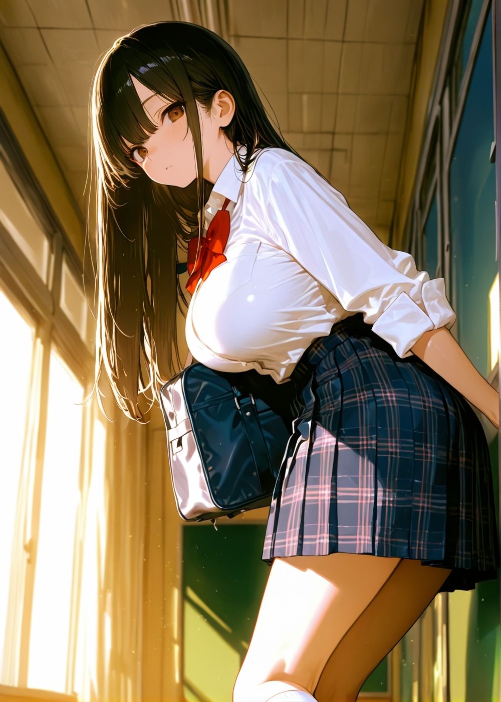 【女子校生】清楚な爆乳ボディーはパパ活で種付けされてます 画像10