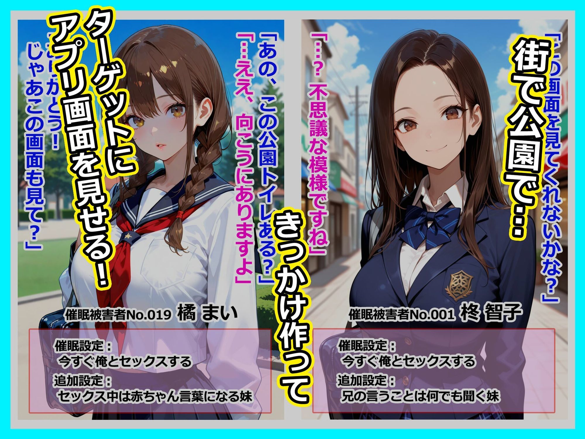 シスコンだけど妹がいないから催〇アプリでお前らみんな妹にしてヤる！ 即オチ2コマ 画像2