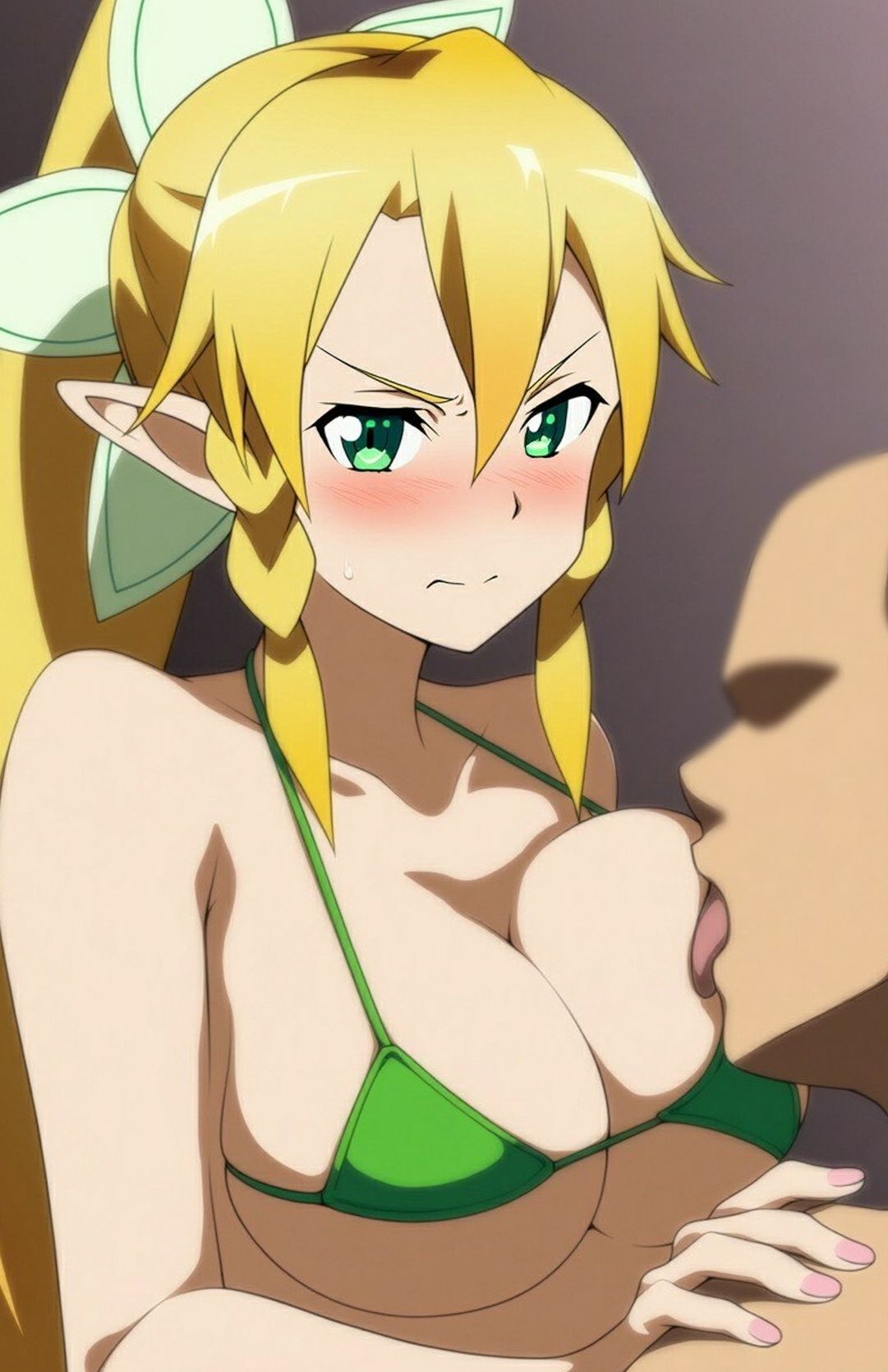 サンプル画像2:リーフ〇ちゃんのえっちなAIイラスト集(reiseki) [d_702075]