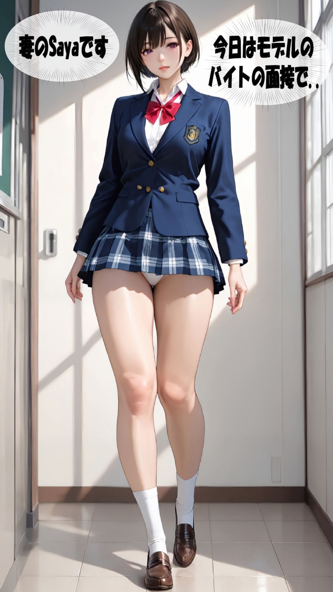 【アニメ動画30分】人妻Sayaの変態日記/糞/極太・下痢ウンチ鑑賞/セーラー・ブレザー編 画像1