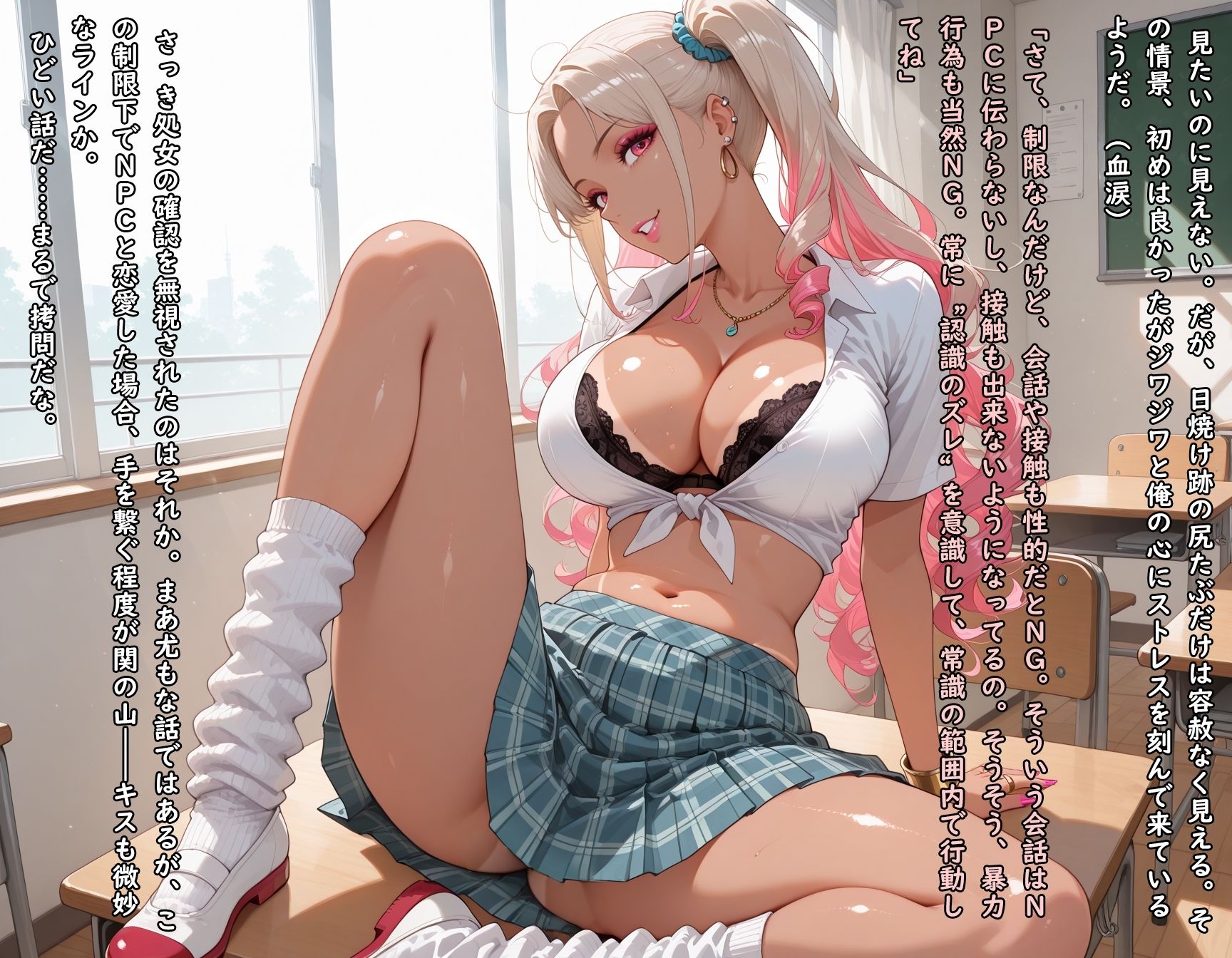 オープンワールドなVRギャルゲ？男は俺だけのエロゲ化してチートで無双しますね！！ 1話 〜導入編〜 チュートリアルキャラ:来栖 エリカ】 画像1