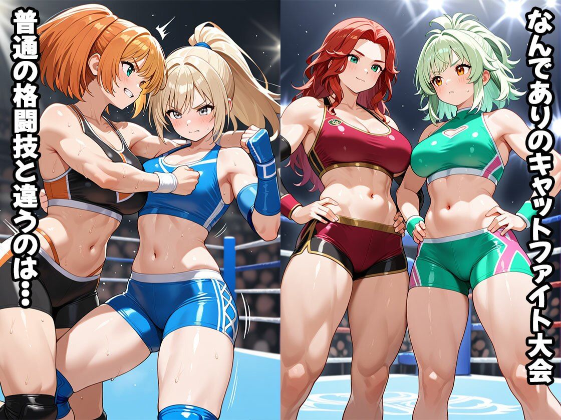 サンプル画像1:ローションぬるぬるキャットファイト負けたら罰ゲーム（CG500枚）(ふぇっちずむ) [d_702394]