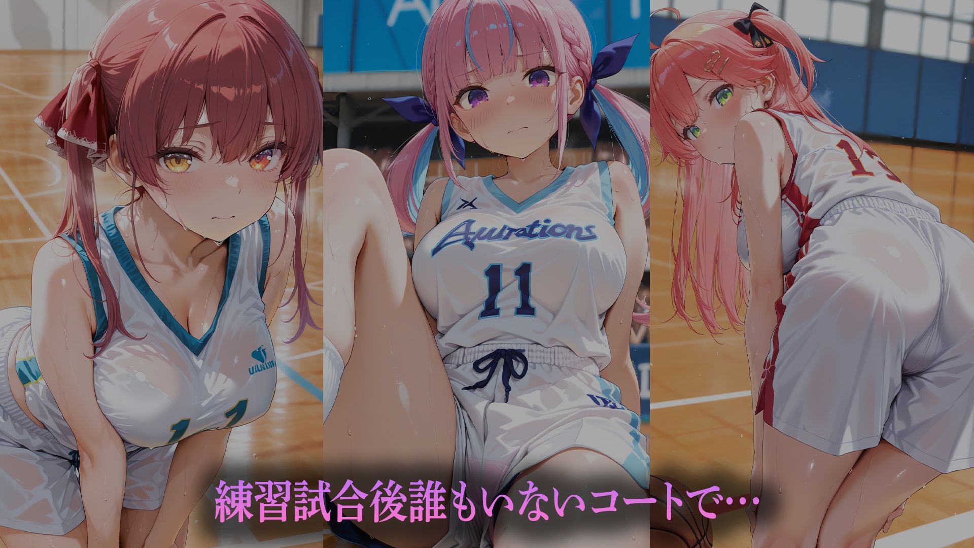 バスケ部彼女と試合後えっち〜誰もいないコートで〜（ホ●ライブバージョン） 画像1