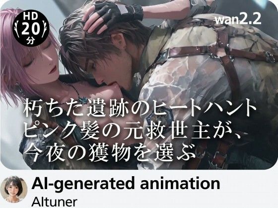 【無料エロ漫画】【20分HD】朽ちた遺跡のヒートハント──ピンク髪の元救世主が、今夜の獲物を選ぶ(AItuner) d_702657