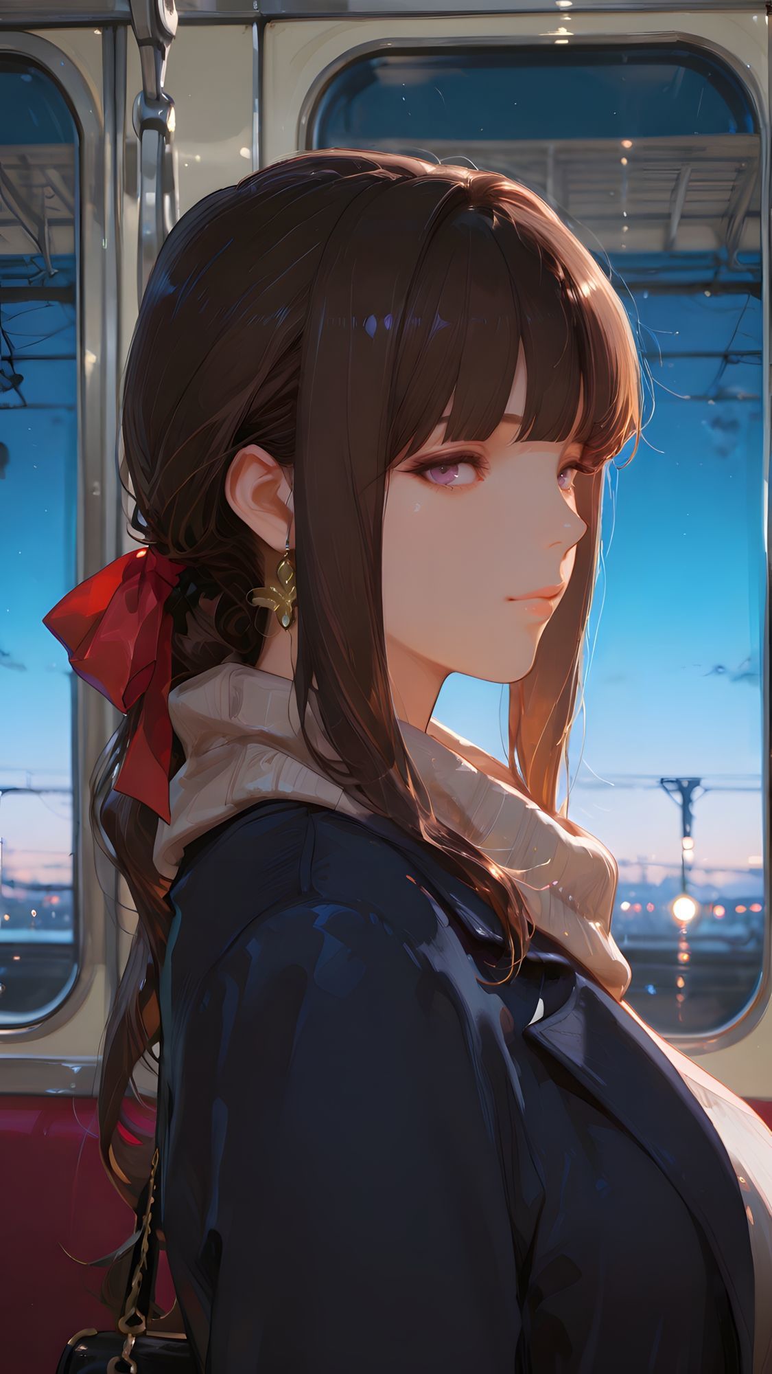 サンプル画像1:古びた電車に揺られる未亡人(TAP200_2025) [d_703010]