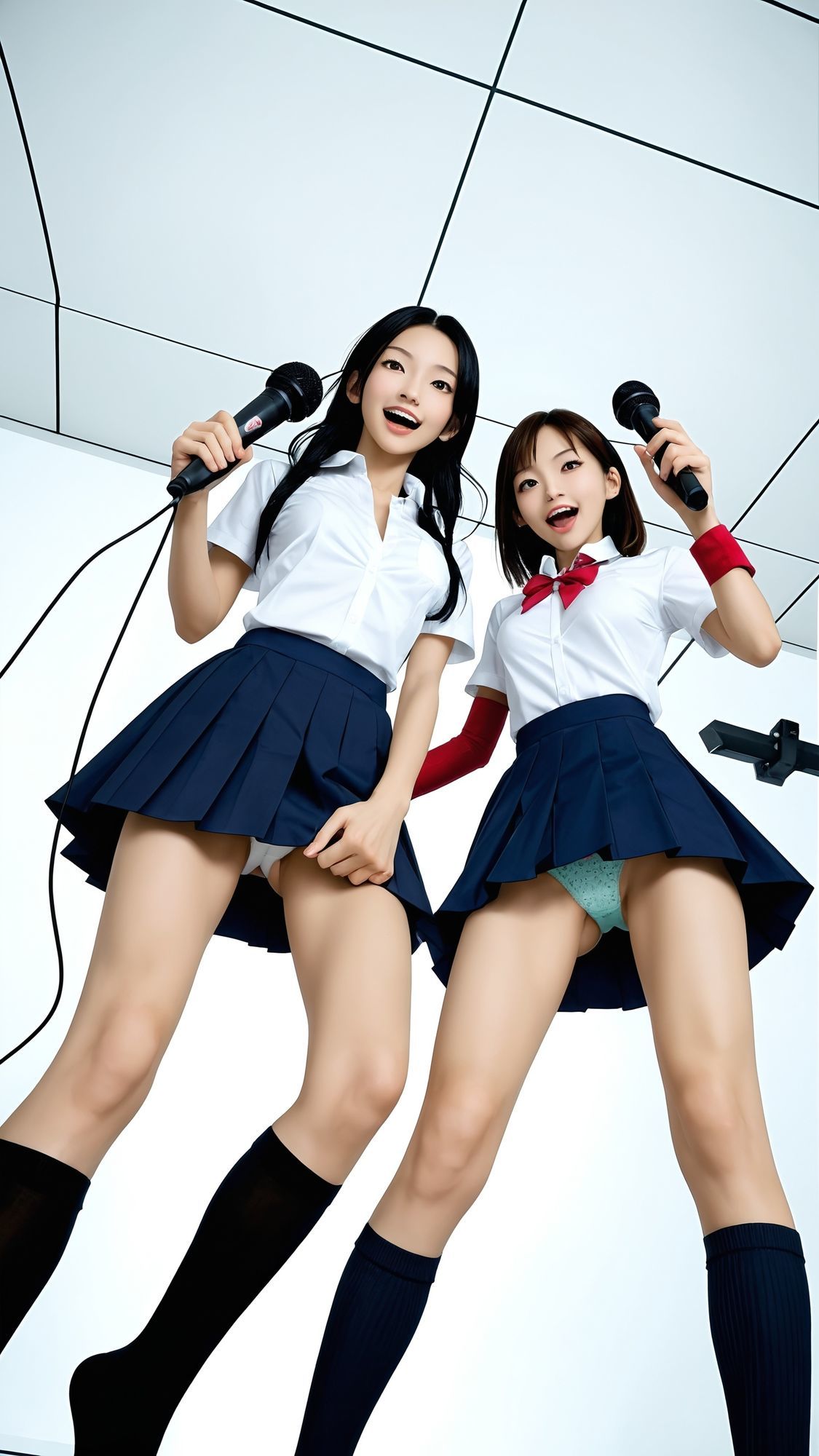 【動画】カラオケボックス パンチラ 1 〜渋谷系制服ルーズソックスギャル 編〜 画像8