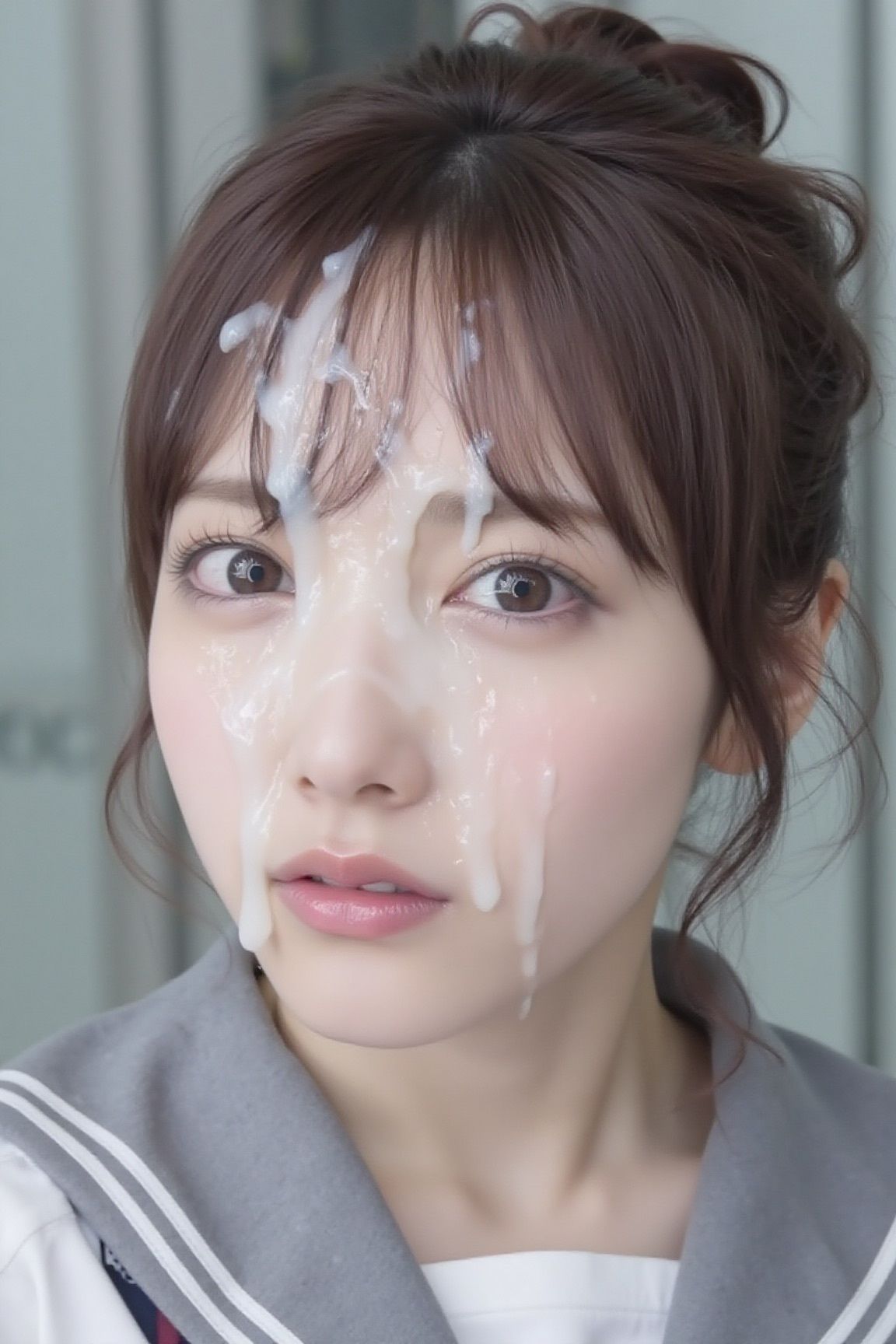 可愛いJKの顔面にひたすらザーメンぶっかけ！7 画像5