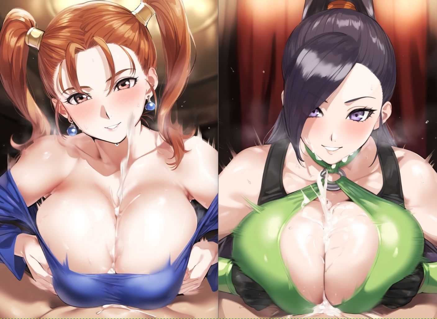 ゼ〇カ&マ〇ティナのパイズリ 画像1