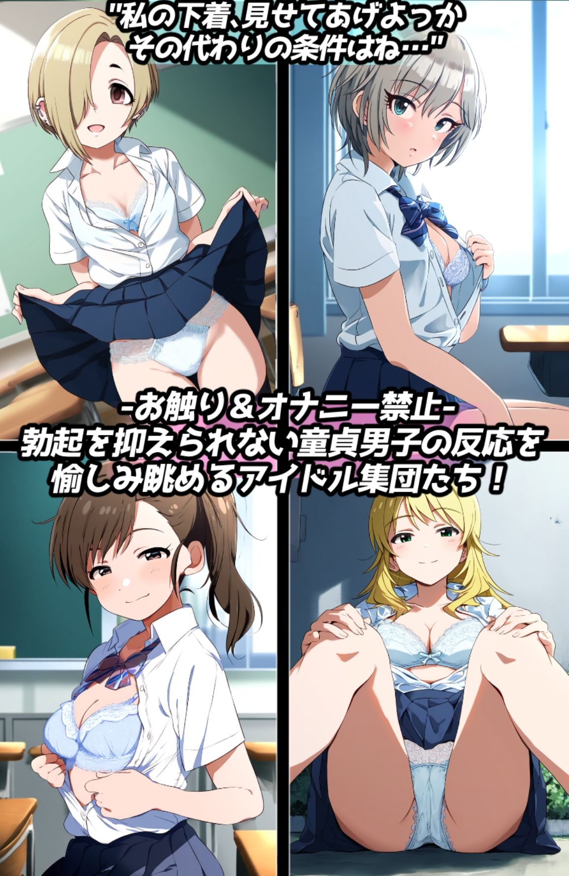 露出＆下着見せつけフェチ特化 2010年代アニメ作画特集 下着を見せつけるアイドルたち -その3-  500枚を撮影- 画像2