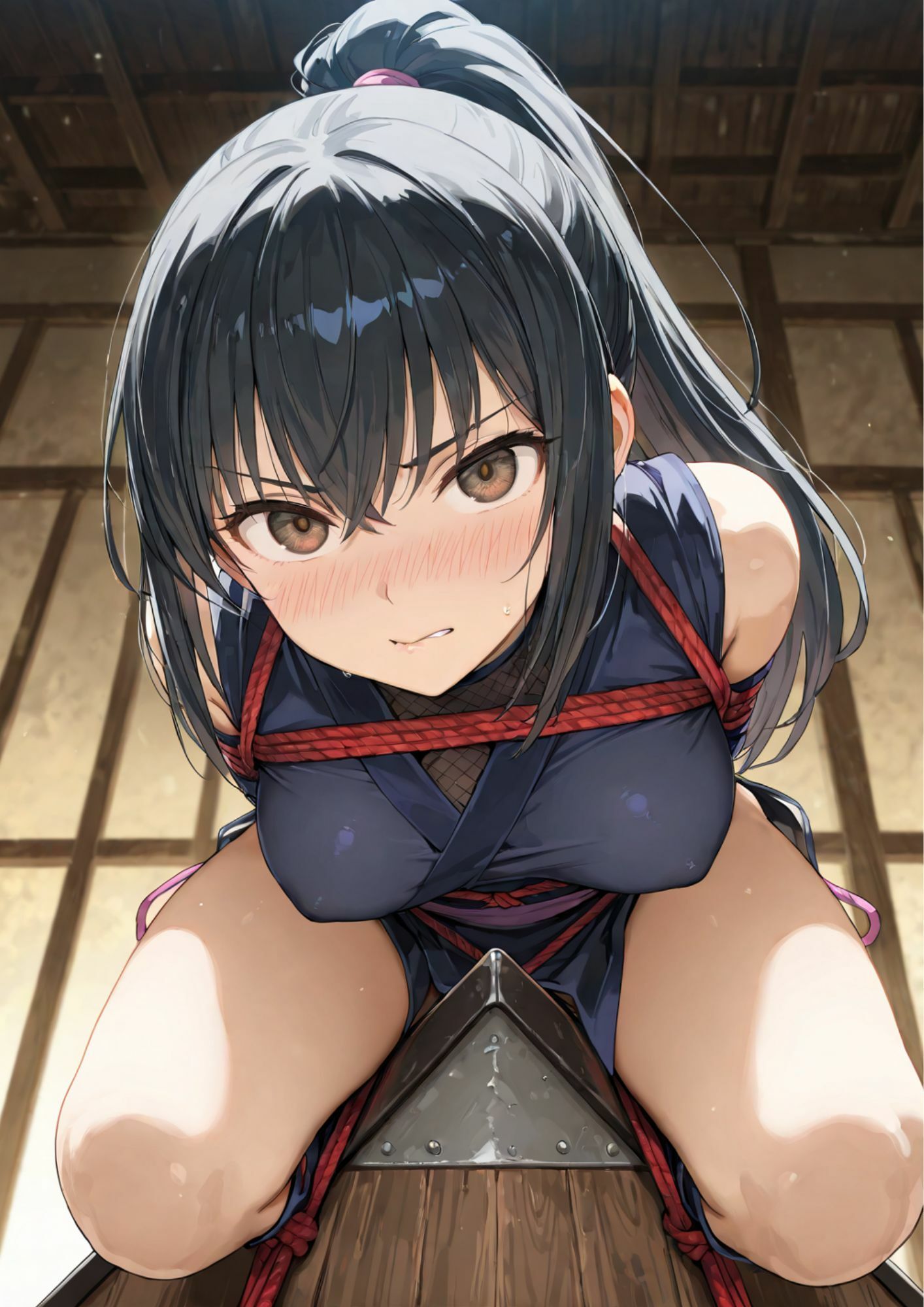 忍び堕ちカエデ5  三角木馬拷問 サンプル4