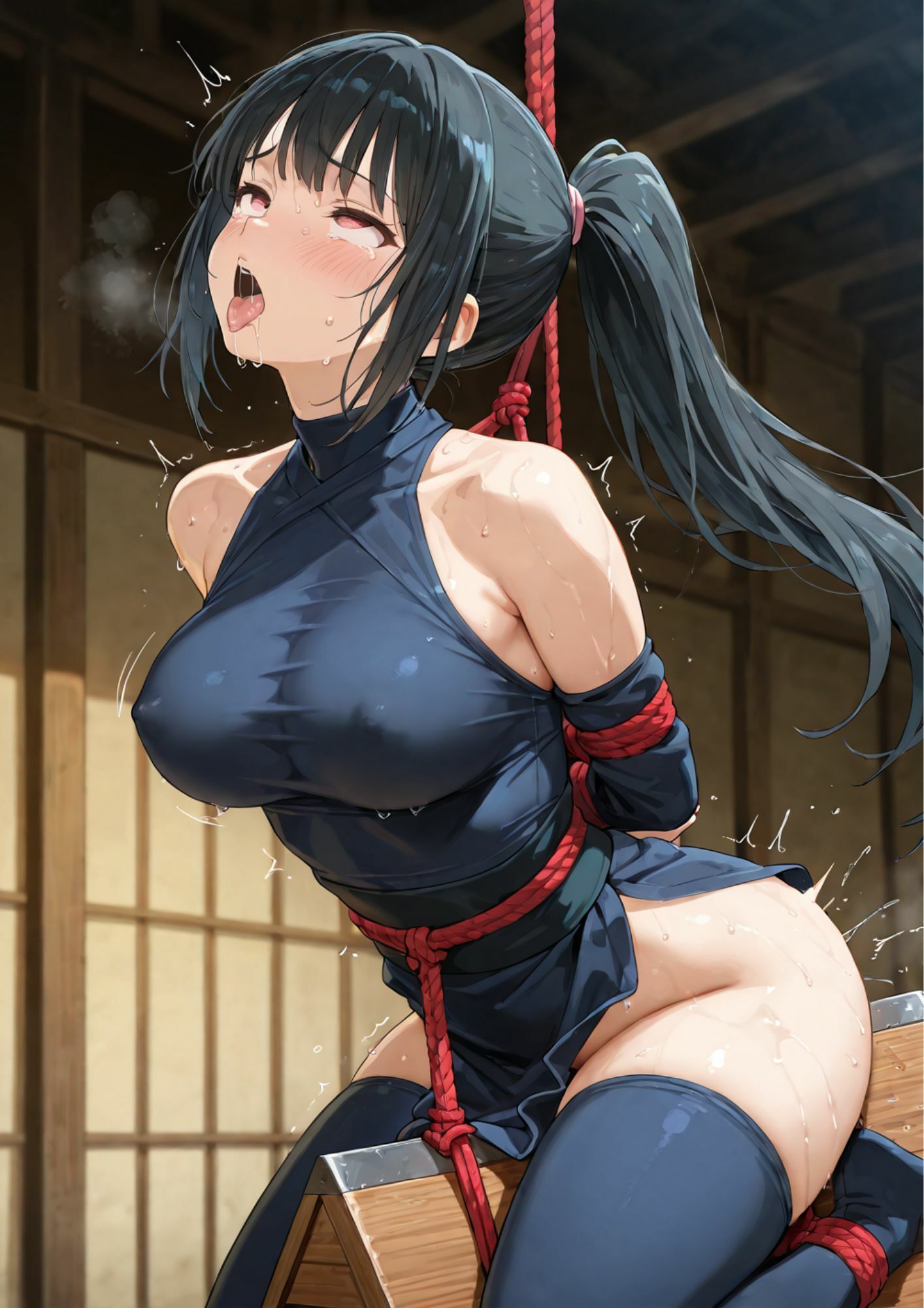 忍び堕ちカエデ5  三角木馬拷問 サンプル5