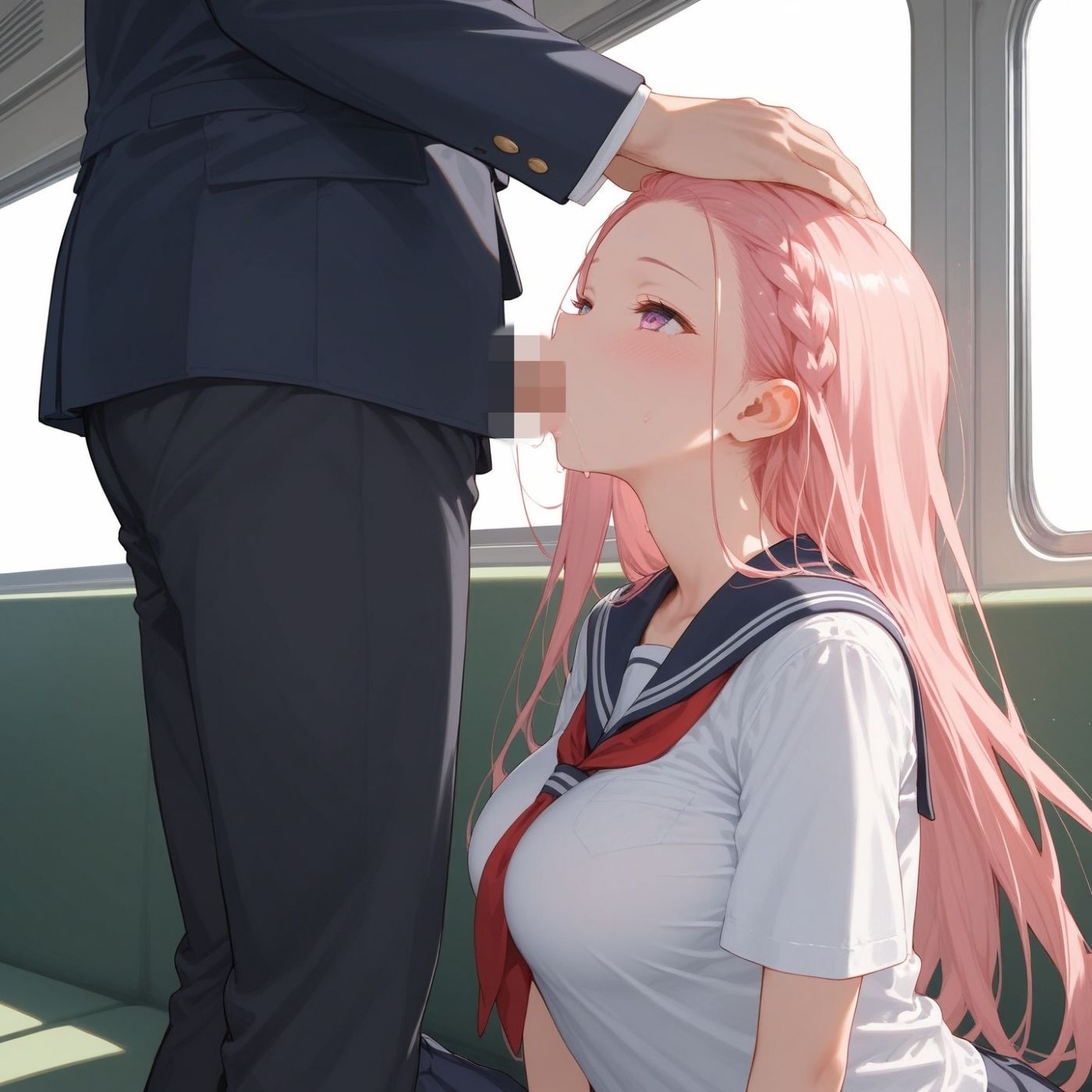 サンプル画像2:ビッチ用レ●プ車両！乗ったら終点まで乗り継ぎまくってください10【制服美少女の厳選CG500枚収録】(アオとハル) [d_704342]