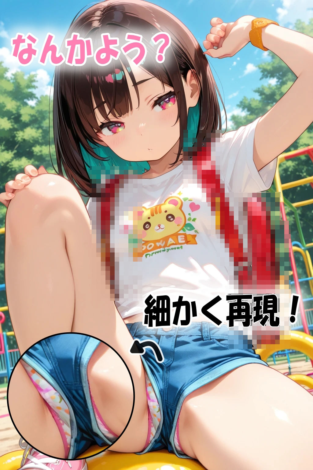 ラ〇ドセル姿の女の子達のパンツはいつも可愛いパンティ！沢山のパンツやお尻を堪能できるイラスト500枚 画像1