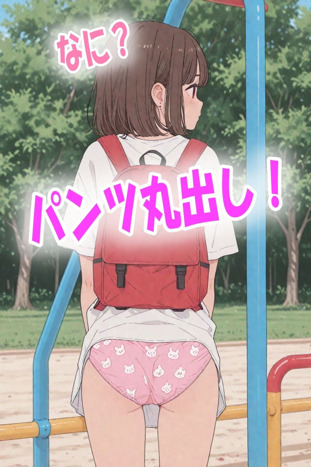 サンプル画像2:ラ〇ドセル姿の女の子達のパンツはいつも可愛いパンティ！沢山のパンツやお尻を堪能できるイラスト500枚(あい  イラスト研究所) [d_704378]