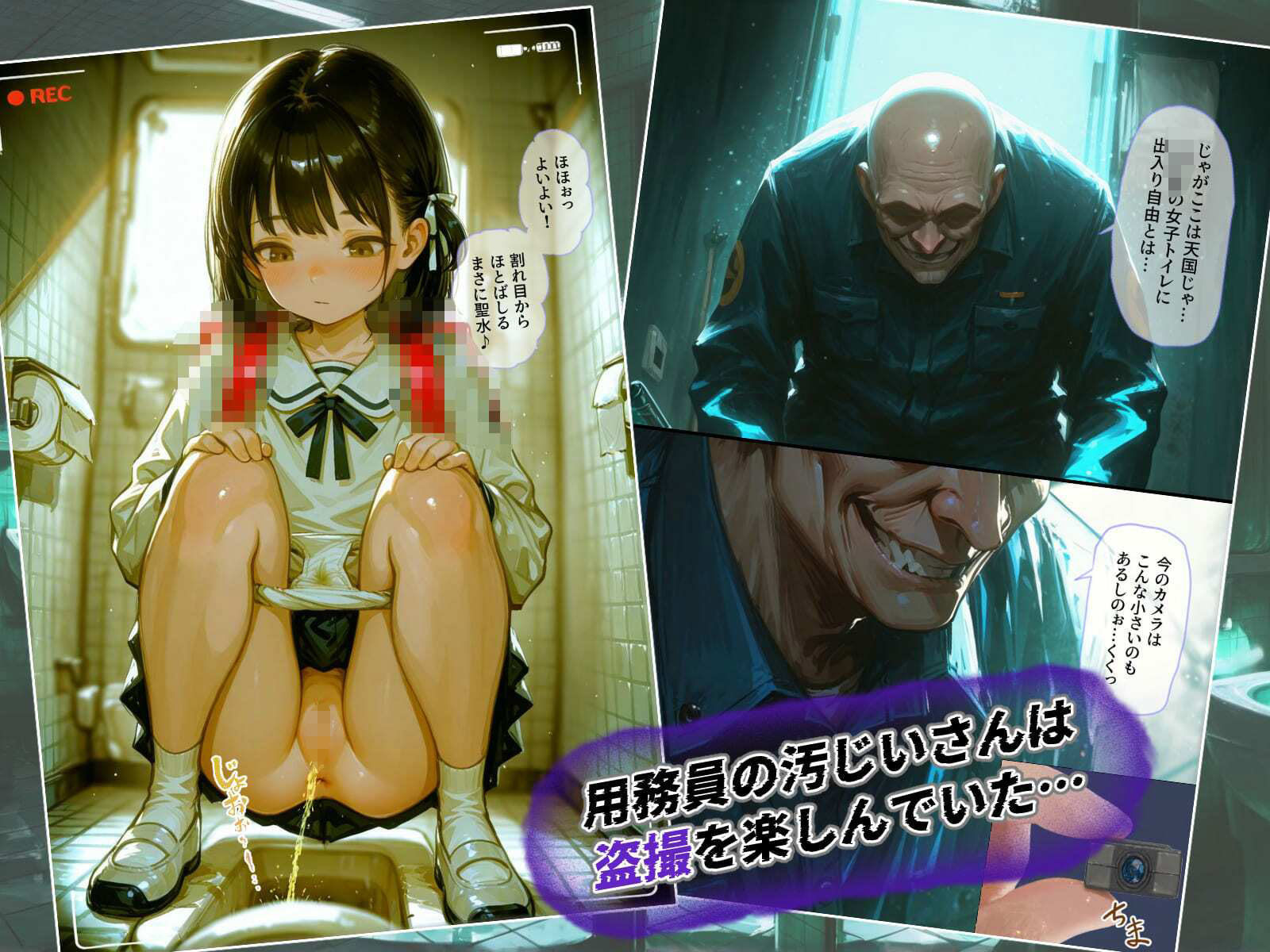 用務員爺が壊す～便所ブラシ処女膜破壊～1