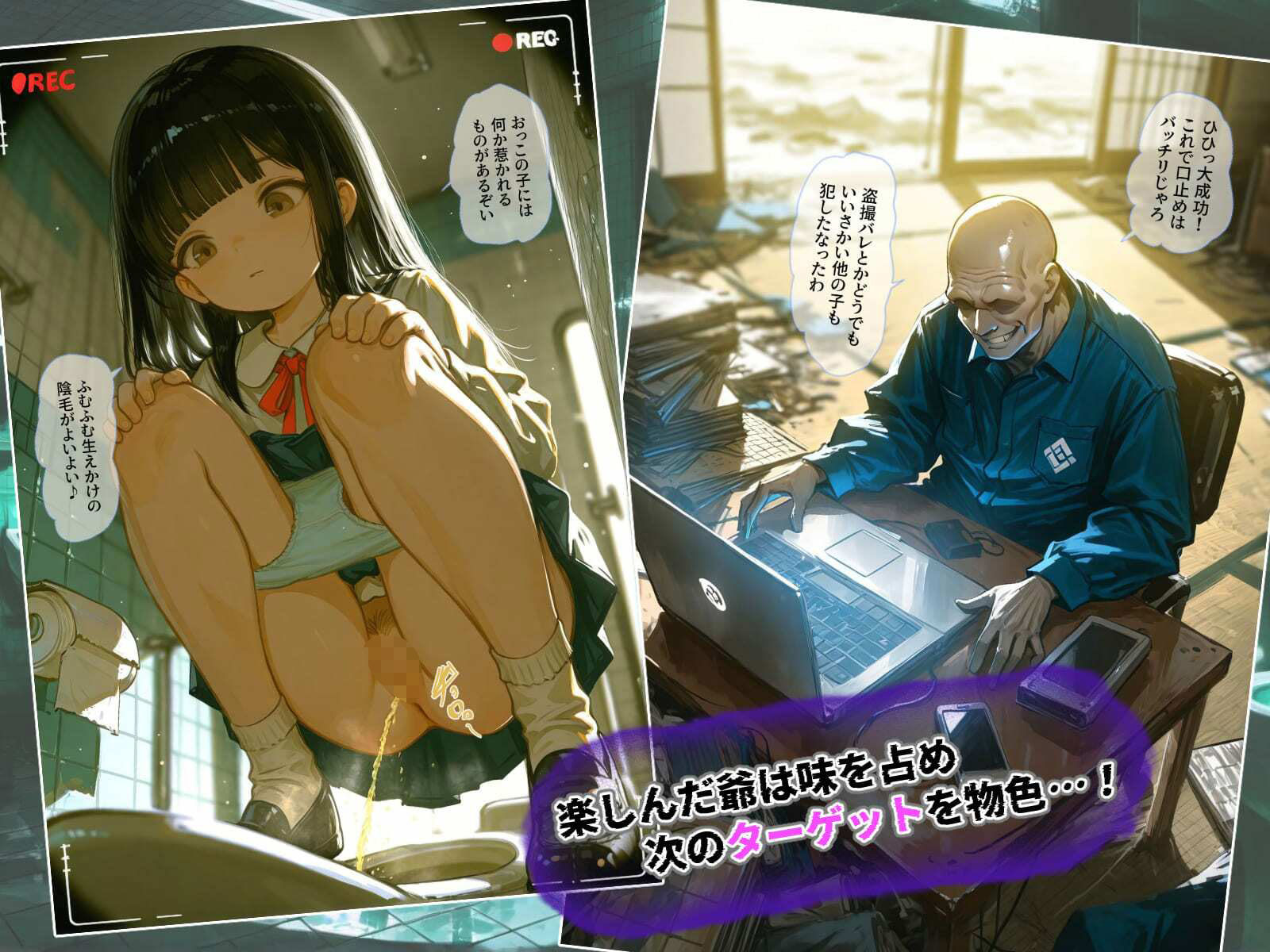 用務員爺が壊す～便所ブラシ処女膜破壊～5