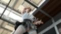 女子アナになった二階堂沙耶・早朝のニュース番組の冒頭でミニスカートでダンスすることを業務命令で強要される・ダンスVer.3:Vol.10『ただの話題作りとのことで電源OFF（のはず）のカメラが4台、ローアングルから彼女のスカート内を覗き込むように設置されている:PV10_＋白色ガーターストッキング＋Tバックパンティで扇風機風チラ』