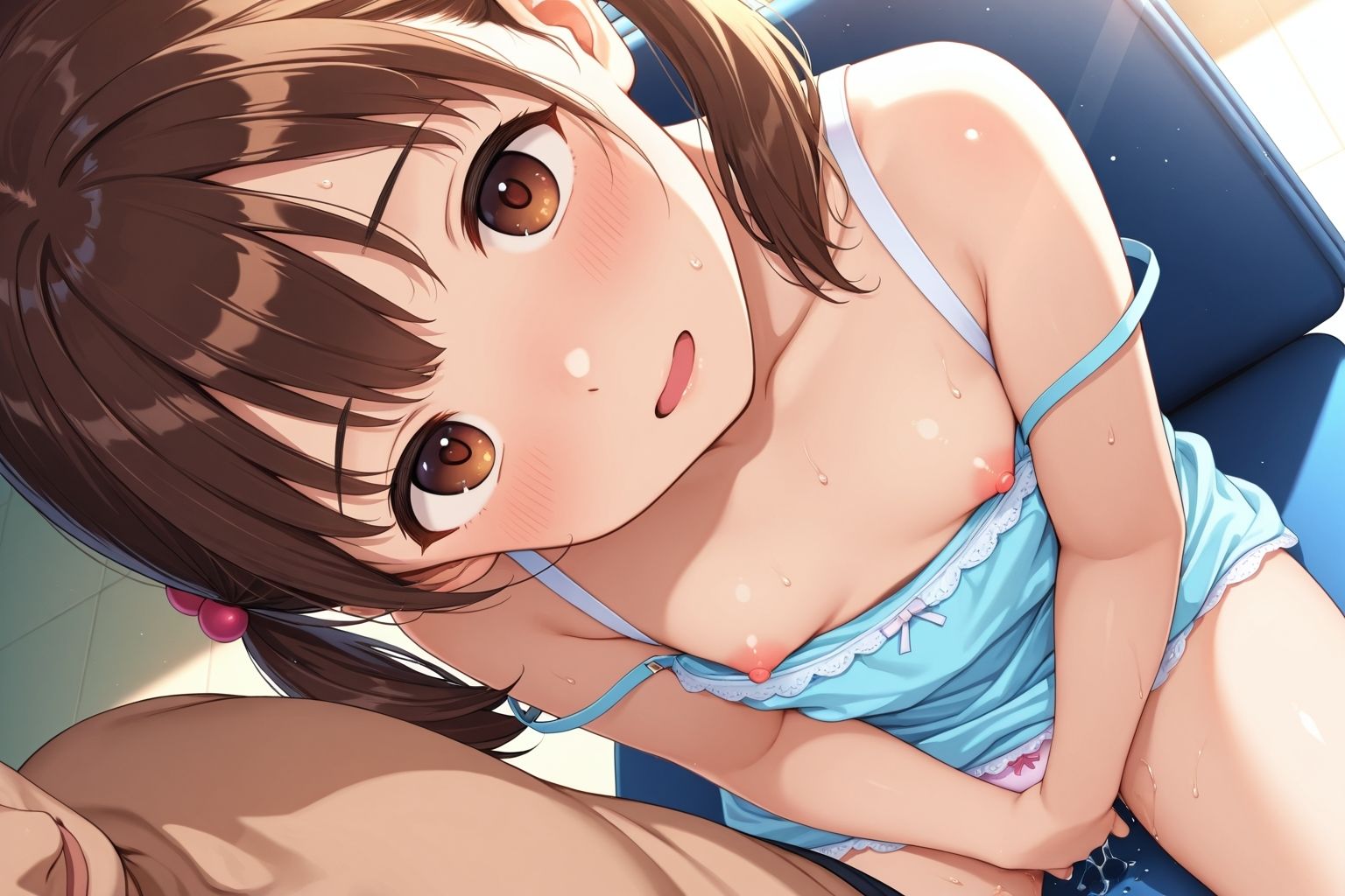 【エロ漫画】キモおじ対ちっぱい処女の生ハメ性教育 職員室と媚薬8