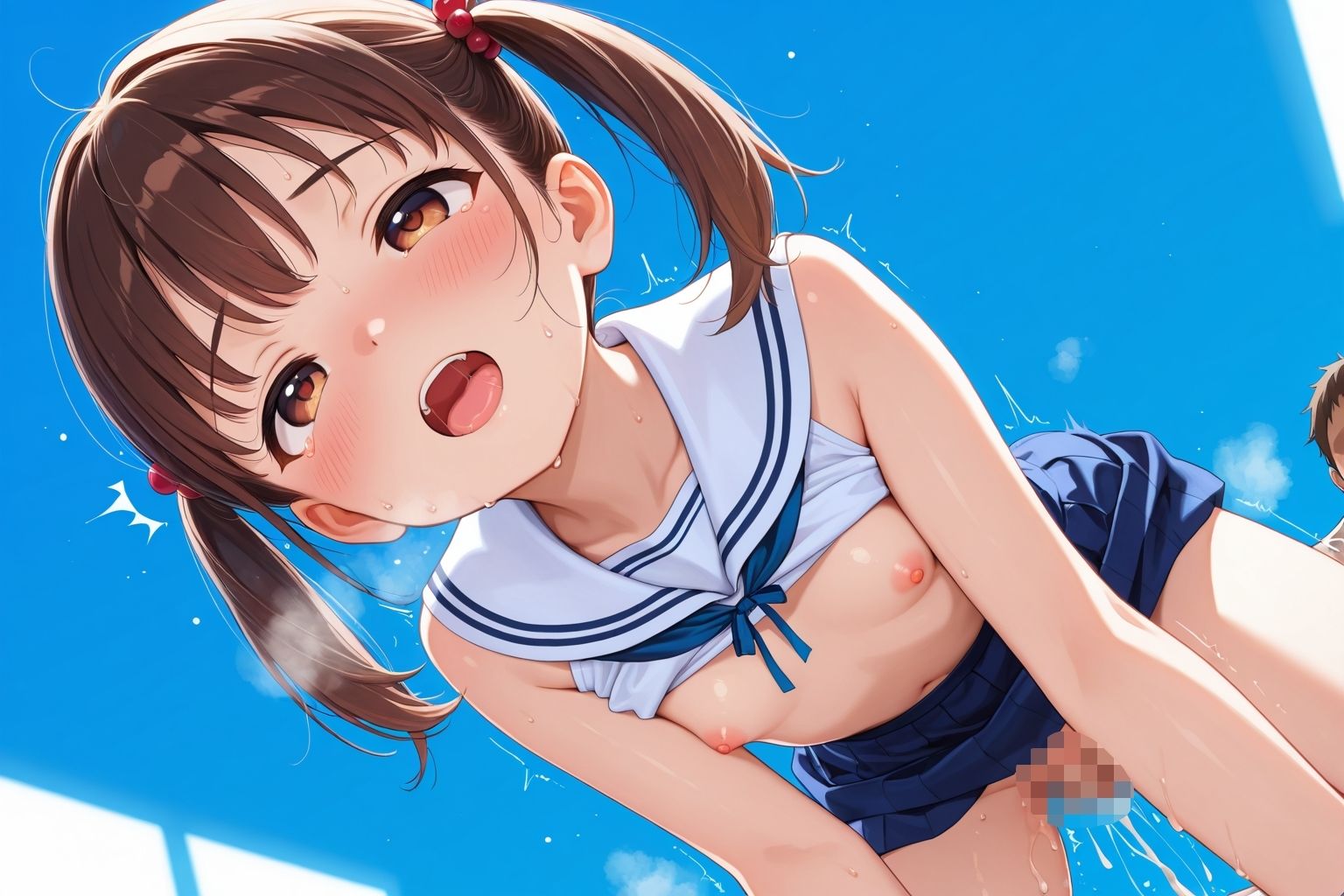 【エロ漫画】キモおじ対ちっぱい処女の生ハメ性教育 職員室と媚薬9