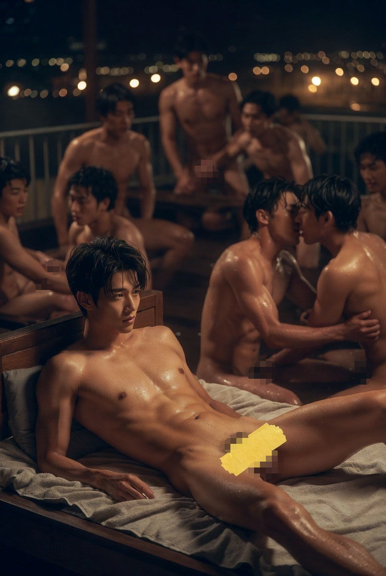 AI男子写真集サウナ行ったらイケメンが吸い付いてきた件 8枚目