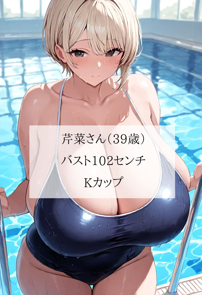 爆乳人妻スイミングスクール〜チンポ中毒のスク水熟女に毎日搾精されるインストラクターのボク<セリフ付CG集> 画像3