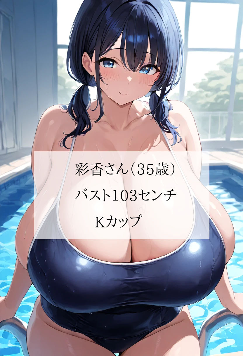 爆乳人妻スイミングスクール〜チンポ中毒のスク水熟女に毎日搾精されるインストラクターのボク<セリフ付CG集> 無料画像10