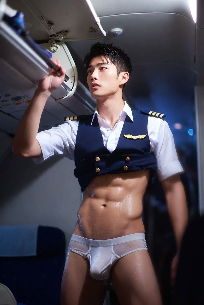 AI男子写真集イケメンCAの奉仕 サンプル4