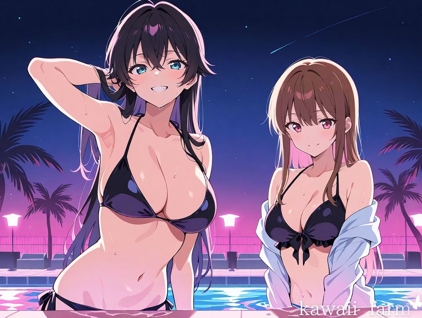 サンプル画像3:性欲まみれ ナイトプールver.(かわいいファーム) [d_705067]