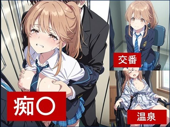 【無料エロ漫画】チラ〇ネ 青〇陽 CG集1(電車・交番・温泉:PDF)(かわいそうはかわいい) d_705090