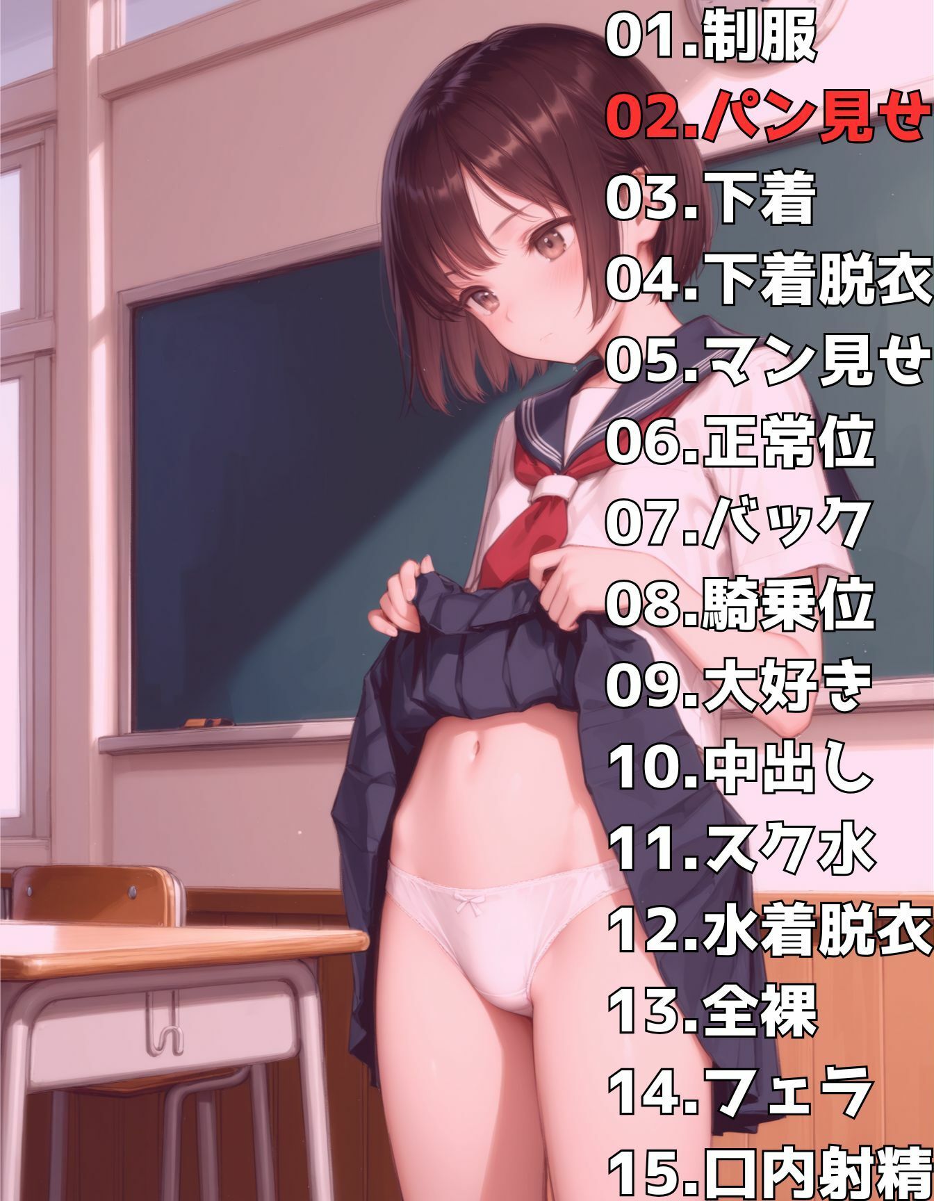 放課後の教室、扉が閉まる音と同時に、禁じられた行為が始まる2