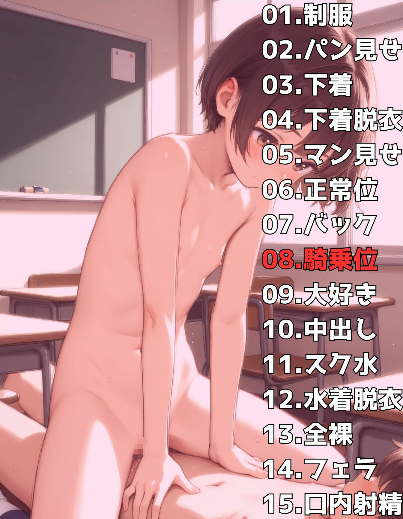 放課後の教室、扉が閉まる音と同時に、禁じられた行為が始まる6