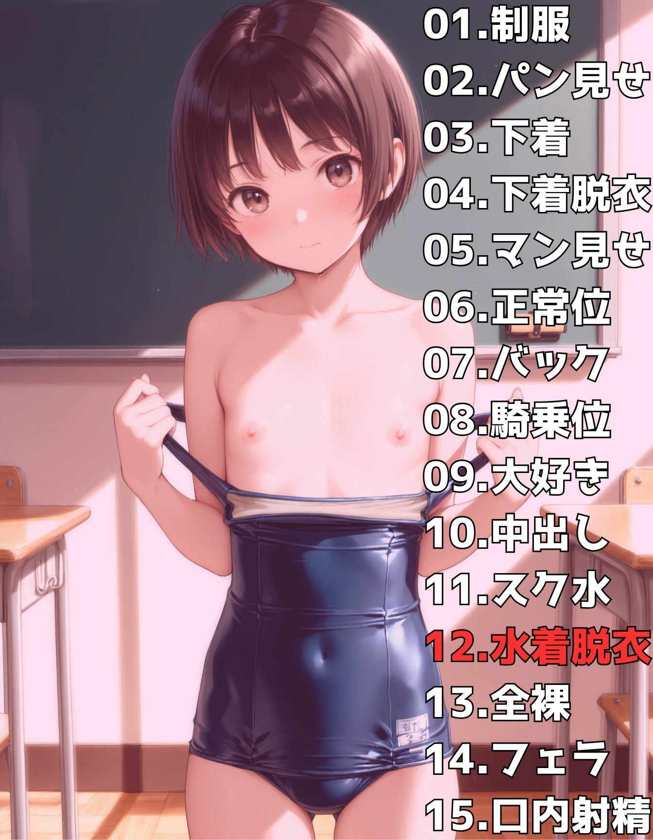 放課後の教室、扉が閉まる音と同時に、禁じられた行為が始まる8