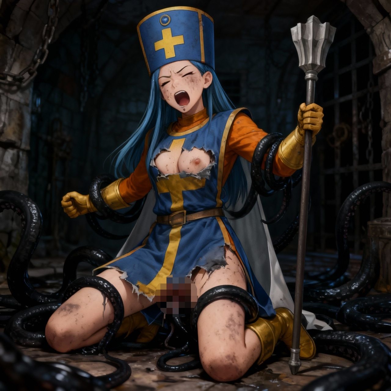 サンプル画像2:勇者一行全滅…魔物に凌●される女僧侶・商人・武闘家・遊び人(幻月堂) [d_705183]