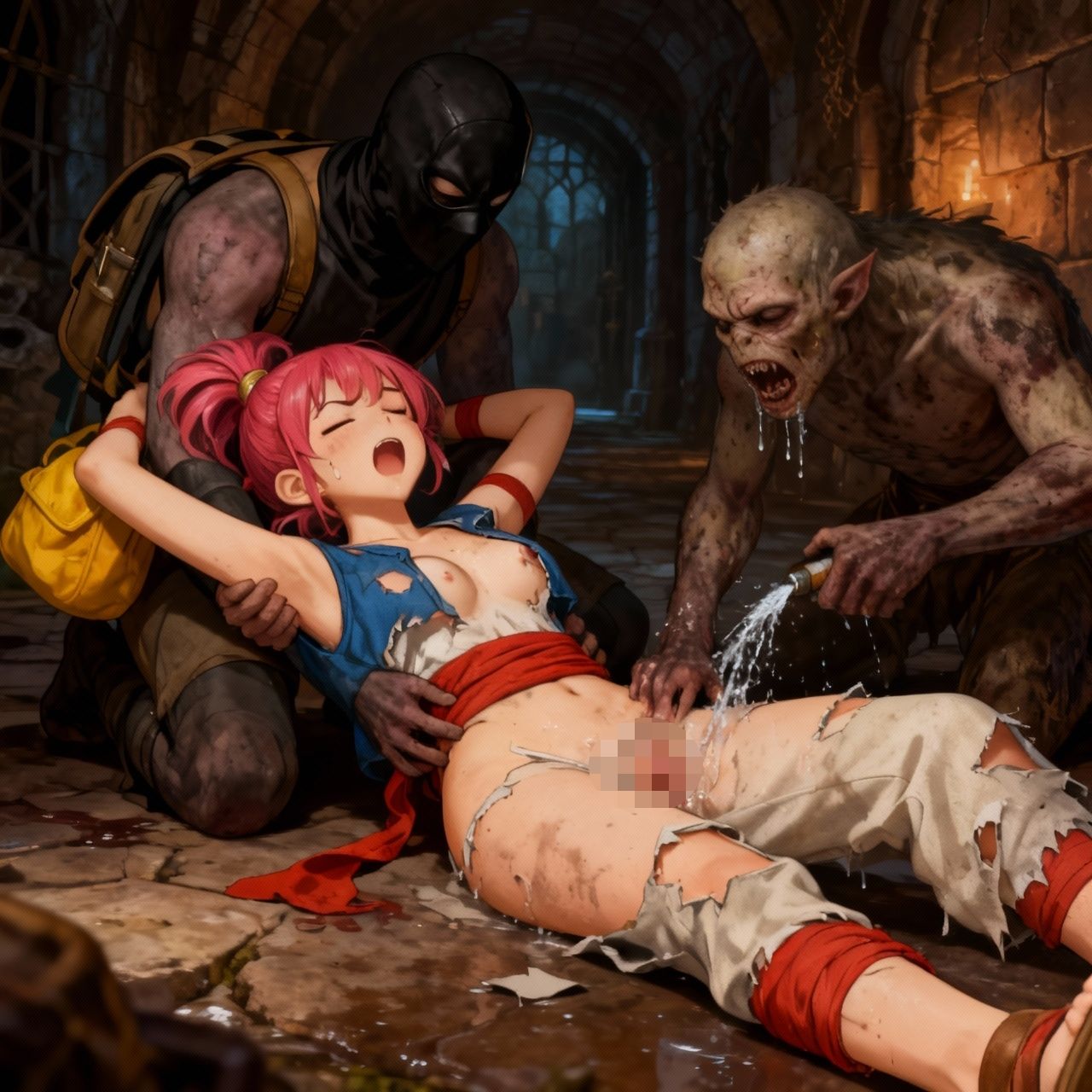 サンプル画像3:勇者一行全滅…魔物に凌●される女僧侶・商人・武闘家・遊び人(幻月堂) [d_705183]