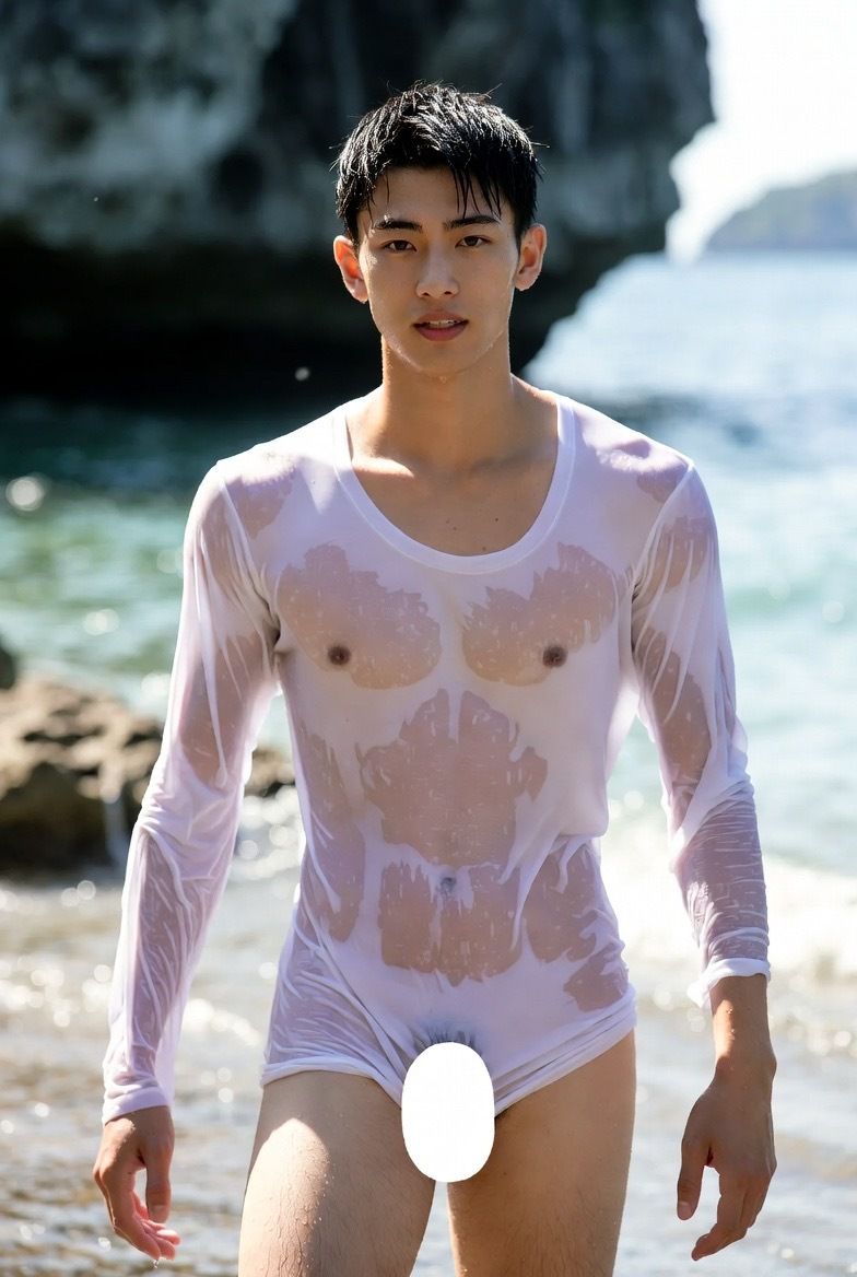 AI男子写真集安いラッシュガード買ったら海で溶けた件