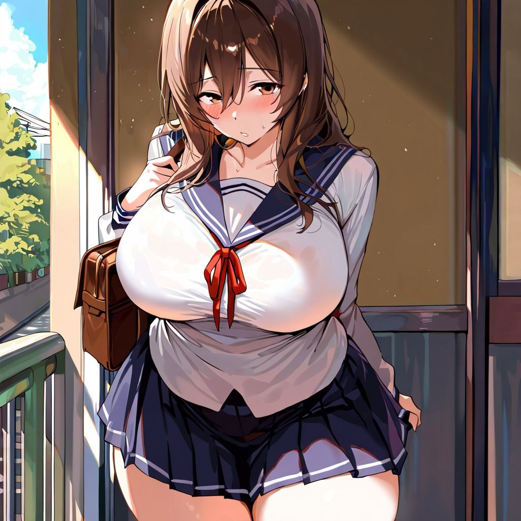 巨乳人妻は女子〇コスプレでコスプレで種付けされる 画像1