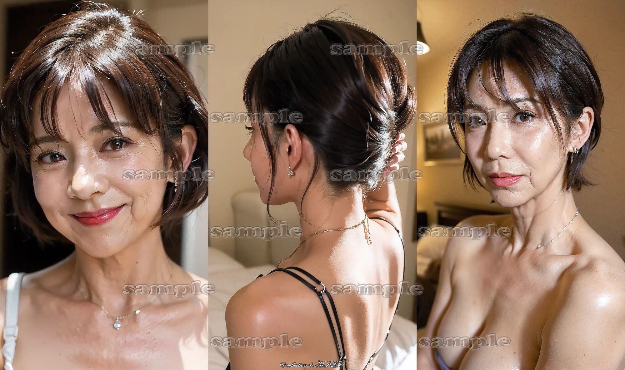 サンプル画像2:【AIグラビア】熟女のセクシー『うなじ』コレクション 第二弾（69人のうなじ）(熟女コレクション) [d_705457]