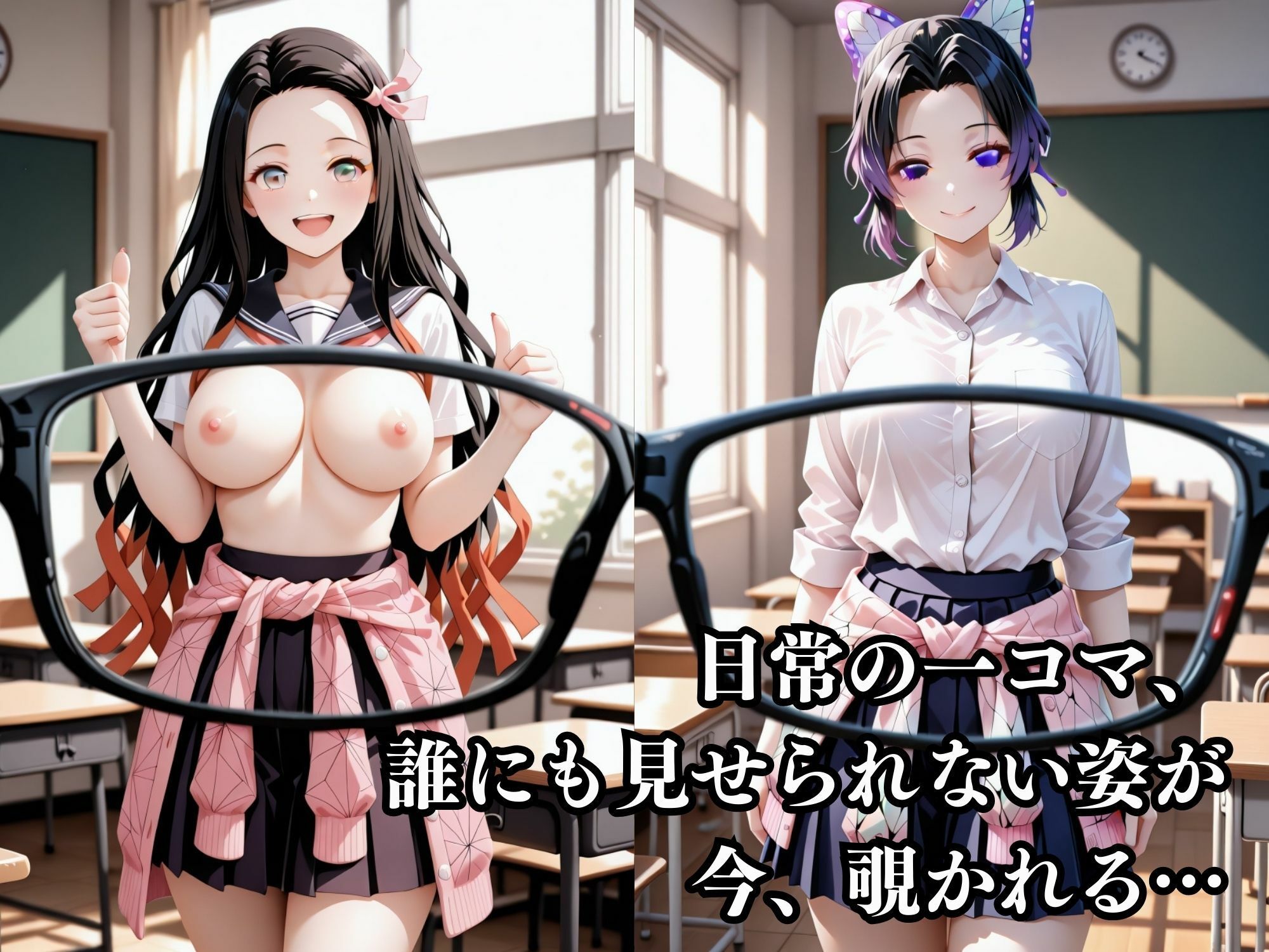 サンプル画像1:透視メガネ学園孕ませ監禁妊娠〜鬼狩女編〜(黒蜜エロ花) [d_705466]