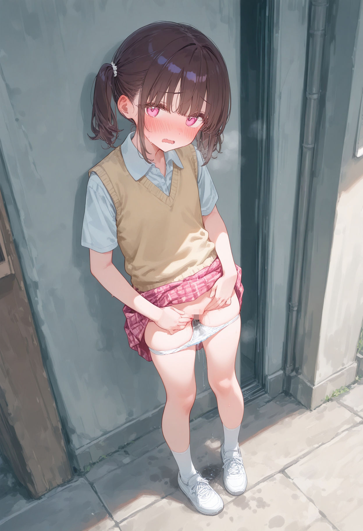 ぬぎかけぱんつとつるつるまんこ4