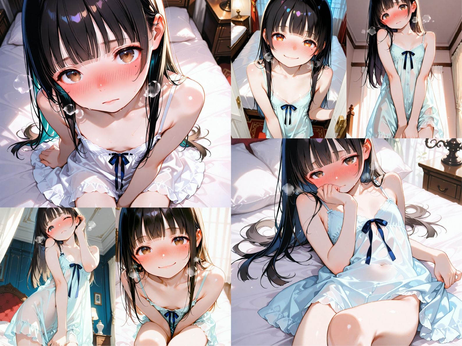 ちっぱいアイドル写真集東ヶ崎六花青と、リボンと2