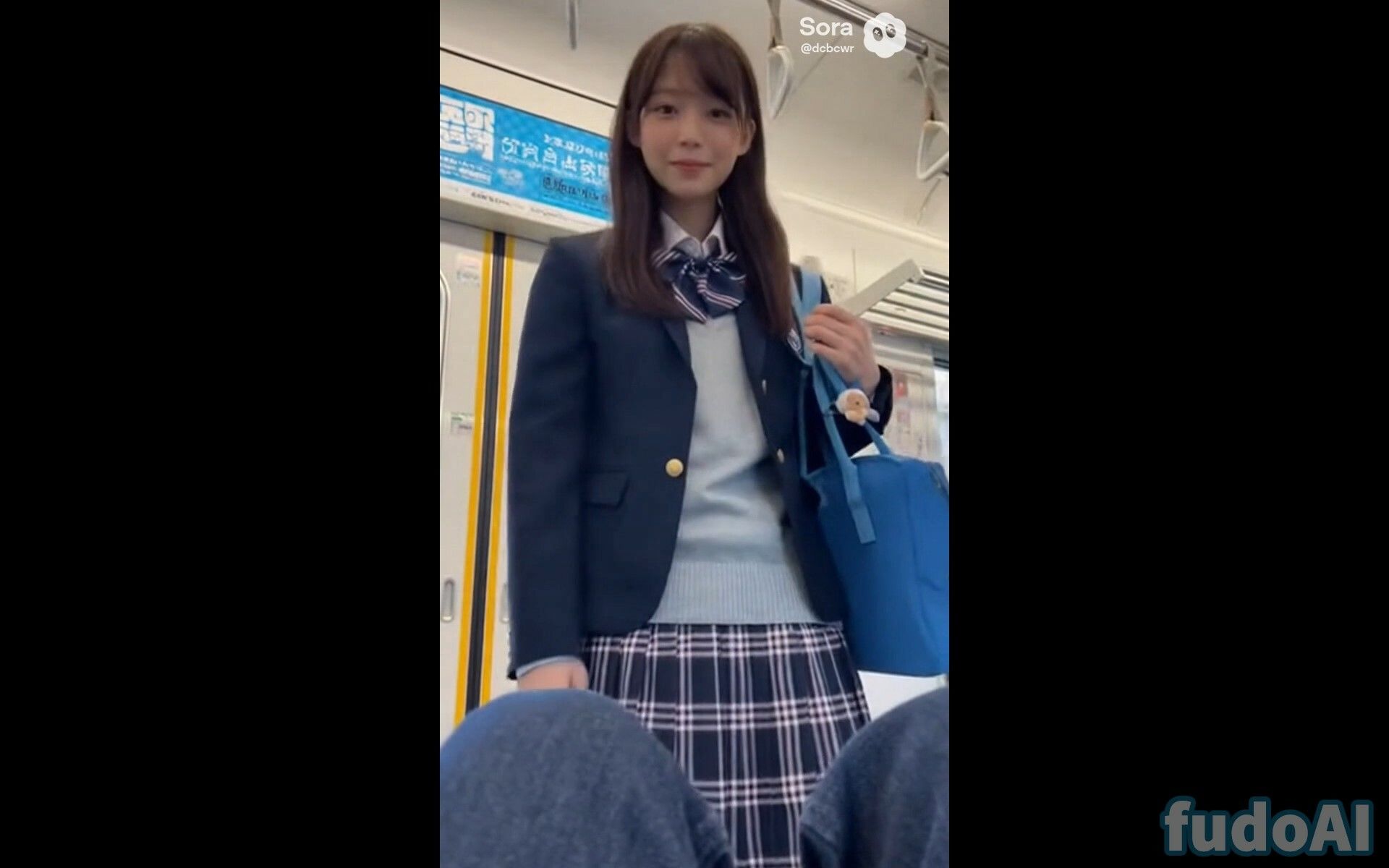 電車でお尻見せつけ女子〇生 画像7