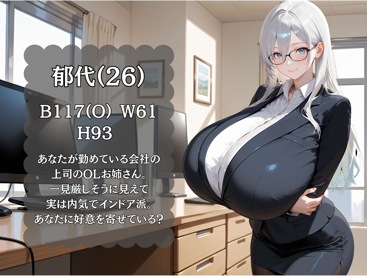 サンプル画像1:憧れのOL上司がエロ過ぎて理性が溶けるガチ恋(（株）zou乳業) [d_705536]